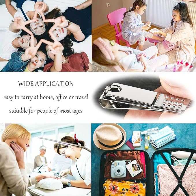 18 PCS Stainless Steel Nail Clipper Cutter Fingernails Toenail Clipper Cutter Set Black Sliver Men Women Travel Party Favor