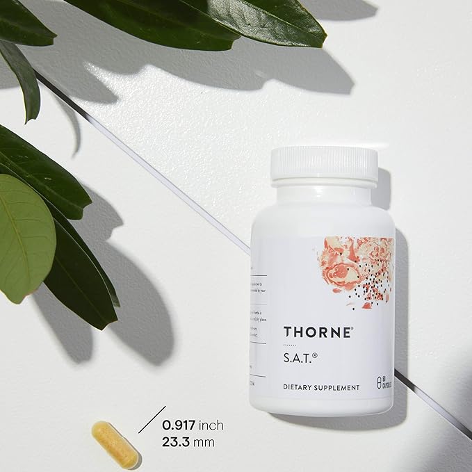 THORNE - S.A.T. - Milk Thistle Complex with Silymarin, Artichoke, and Turmeric Extracts for Liver Support* - Soy, Gluten & Dairy Free - 60 Capsules