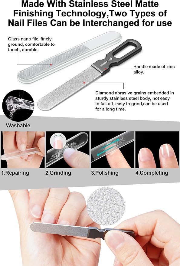 Nail Clippers with Catcher – No Splash Nail Cutters Fingernail and toenail Clippers for Thick Nail， Stainless Steel Fingernail Cutter for Men Women，Custom Flannelette Bag Storage