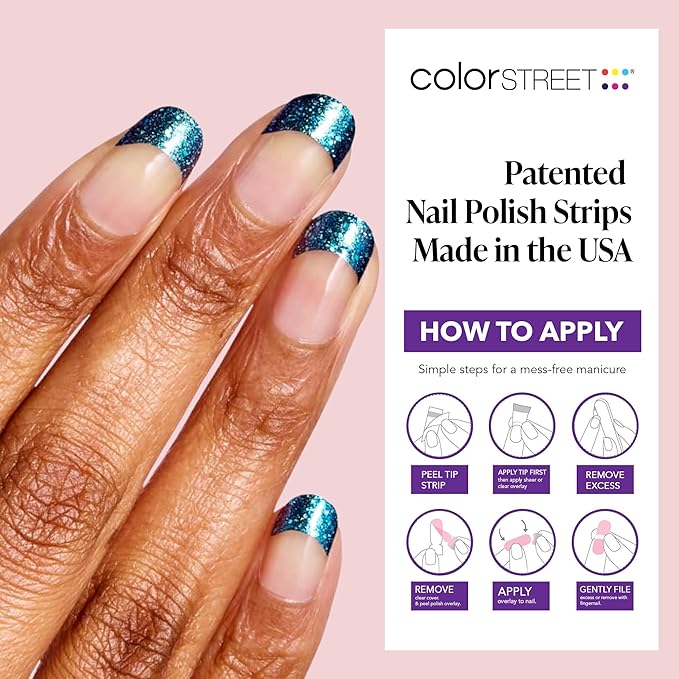 Color Street Alaskan Sky Tips Nail Strips