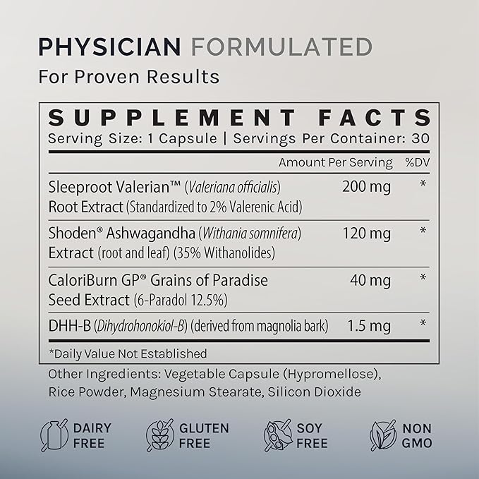 InfiniWell IgNIGHT - Valerian Root & Ashwagandha Sleep Aid with Grains of Paradise to Support Metabolic Health - Promote Healthy Metabolic Function While You Sleep - (30 Capsules)