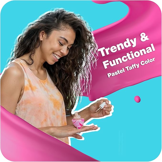 tweexy Wearable Nail Polish Holder Ring - Ideal Gift for Teenage Girls - Nail Polish Holder Stand for Manicure & Pedicure, Fingernail Painting - Nail Polish Accessories (Pastel Taffy)